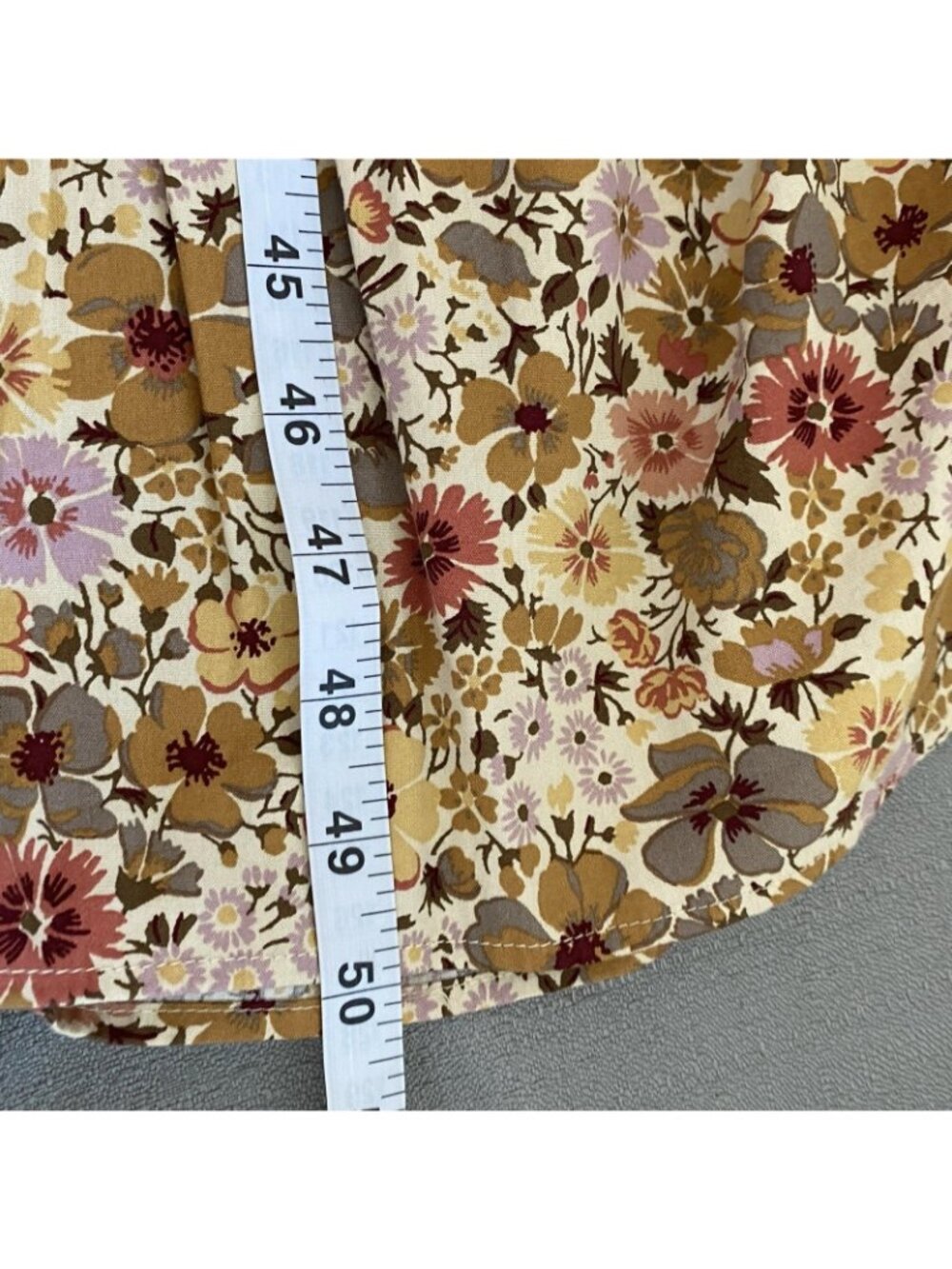 Madewell Womens Libby Puff Sleeve Open Back Midi Dress Floral Cottage 22W - Picture 11 of 16
